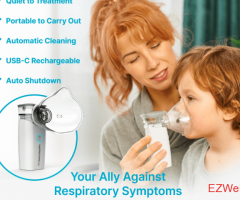 Breathe Easy Anywhere with SonoHealth Portable Nebulizer! 