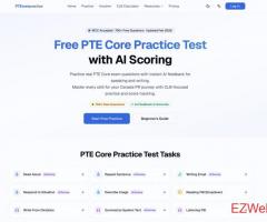 Free PTE Core practice platform with AI scoring